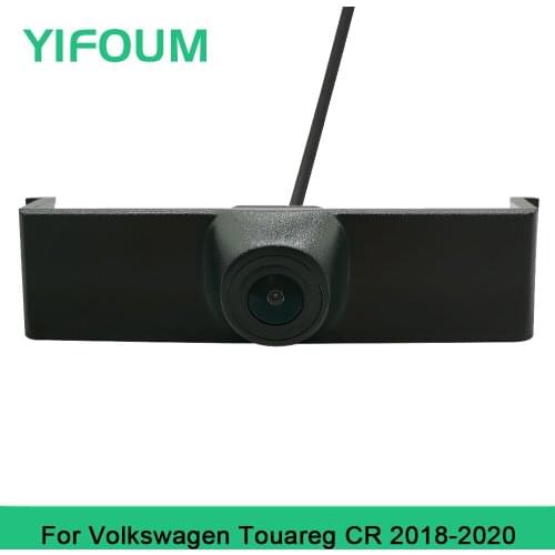 YIFOUM HD Car Front View Parking Night Vision Positive Waterproof Logo Camera For Volkswagen VW Touareg CR 2018 2019 2020