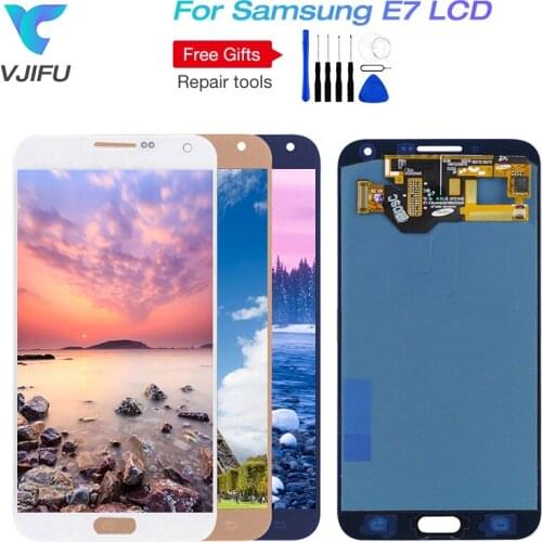 For SAMSUNG Galaxy E7 E700 E700F E700H E7 Duos LCD Display E7 LCD Display Touch Screen Digitizer Assembly Replacement Parts