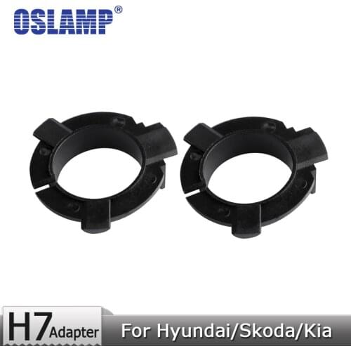 Oslamp For Hyundai/Skoda/Kia/Nissan H7 Led Headlight Bulbs Black Plastic Adapter Holders 1 Pair Fixed Adapter Base for H7 Lamps