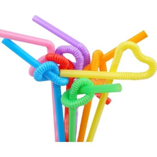 500pcs 12.8 Inch Disposable Drinking Plastic Straws Extra Long Assorted Bright Colors