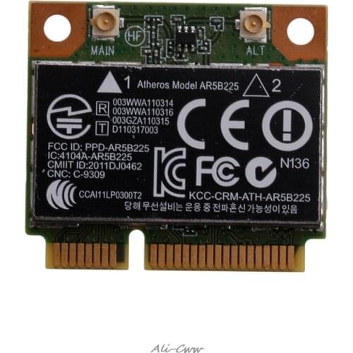 2018 655795-001 654825-001 AR5B225 802.11bgn Bluetooth Wireless Mini PCIE Card For HP