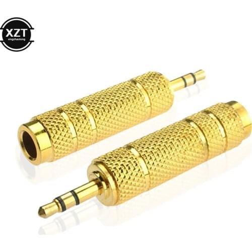 6.5 mm Socket Female to 3.5 mm Plug Male Stereo Audio Adapter Jack Converter Microphone