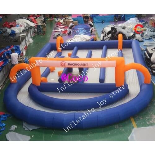 Free ship to door!10x7m Inflatable Racing Track Inflatable Car Track,auto mini car racing air track field