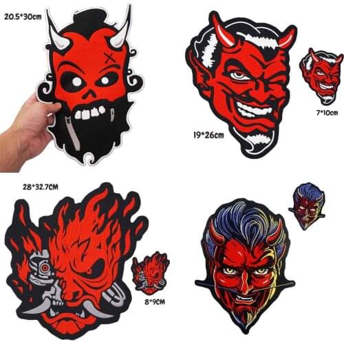 SPEED DEMON Embroidered Sewing Label punk biker Patches Clothes Stickers Apparel Accessories Badge