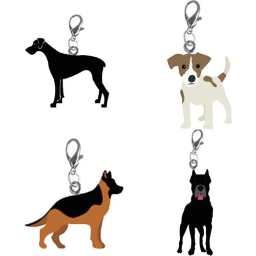 Keychains 3D Pet Hand-painted Dog Craft Cute Gift Key Ring Dog Lovers Dachshund Keychains Pet Animal Car Keychain Jewelry Woman