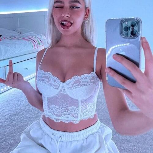 Beauty Backless Lace Bras for Women Crop Top Bh 2021 Ladies Undershirts Summer Vintage Sexy Vest Push Up Plus Size Lingerie Thin