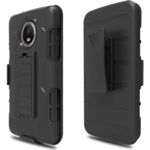 For Motorola E4 Plus Heavy Duty Hybrid Armor Case Belt Clip Holster Cover For Motorola Moto E4 Plus XT1770 XT1771 XT1773 XT1775