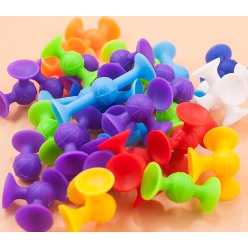 DIY Blocks Kids Soft Building New Pop Squigz Sucker Funny Silicone Block Model Construction Toys Creative Gifts for Children Boy