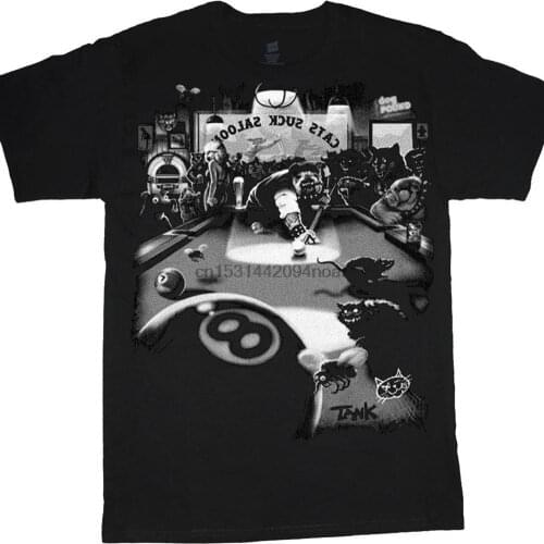 Bulldog Billiards T shirt Mens Graphic Tee