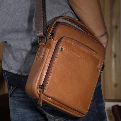 Man Handbag Flap Bag Genuine Leather Bag Messenger Bag Men Shoulder bag for ipad Leather Crossbody Bags For Men Luxury Handbags