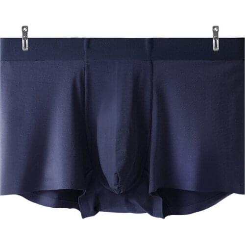 TJ-TianJun Mens Modal Medium Waist Boxer Shorts Seamless Soft Breathble Solid Color Underwear Healthy Dyeing U-convex Design
