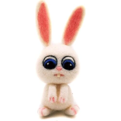Bunny Needle Felting Kit for Beginner, Felting Starter Kit, Contains Enough Felting Wool and Tools, English Manual