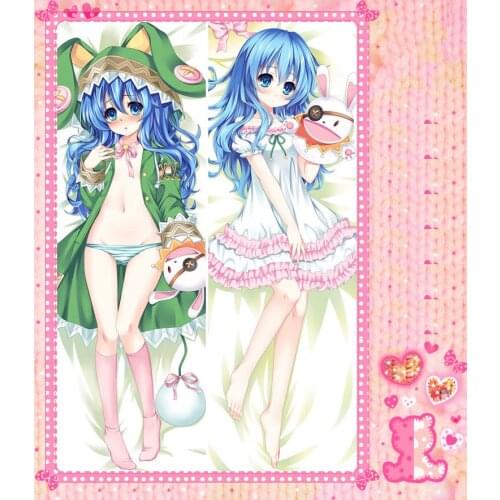 Anime Cartoon Date A Live Yoshino Double Bolster Hugging Pillowcase Peach Skin 2 Way Pillow Case Cover No.58056