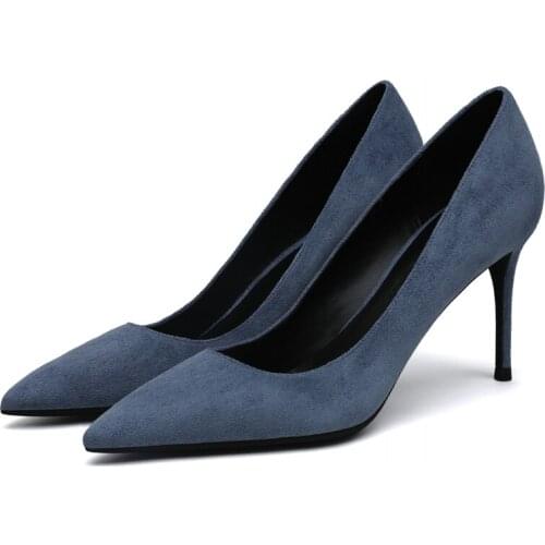 New Woman Pointed Toe Sexy Pumps Temperament Heel Party High Heel Shoes Female Slip On Ladies Wedding Footwear E0057