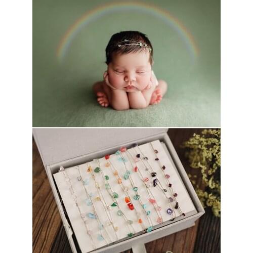 Newborn Photography Props 9 Colors Natural stones Simple Hair Band Headdress Floral Headdress Baby Pictures Shooting Tieback
