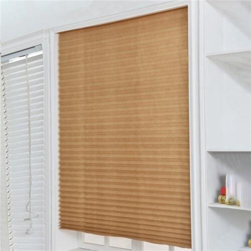 Self-Adhesive Blinds Semi-Blind Window Curtains Bathroom Kitchen Balcony Office Blinds Pleated Curtains Home Decor