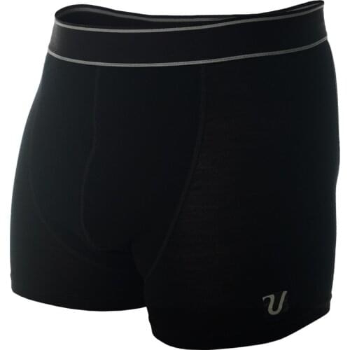 Mens Microweight Underwear Athletics Male Black Boxers 100% Merino Wool Quick Drying Short Summer Free Shipping