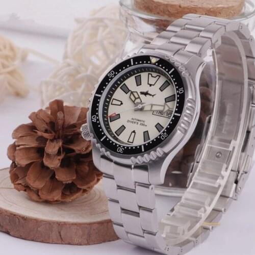 Heimdallr Vintage Abalone Mens Diving Watch Sapphire 200M Water Resistance Japan NH36A Automatic Movement Luminous Males Watch