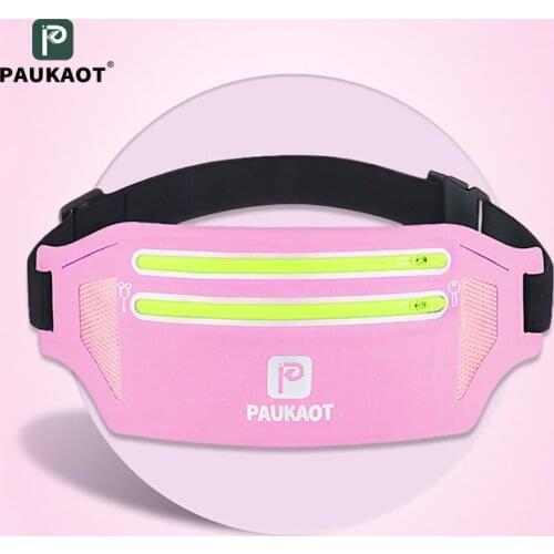 PAUKAOT Running Bag Waterproof Running Waist Bag Men Women Jogging Belt bag Fanny Pack Gym Fitness Bag Sport Bike Accessories