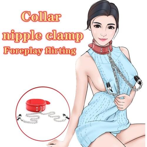 Fetish Nipple Clamps Chain Breast Clip Female Bdsm Leather Collar For Women Erotic Sex Bondage Sex Toys For Couples Adult Games