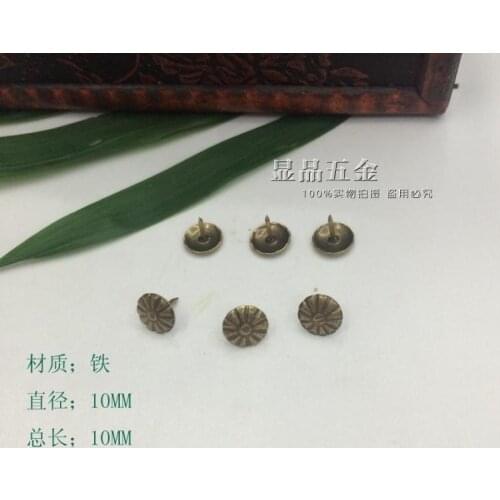 10*10mm Antique screw doornail Nail the boards Metal door Nails Decorating accessories rivet wholesale