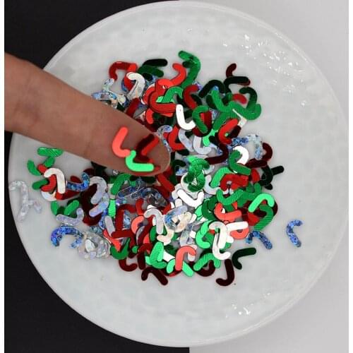 1000PCs(25g) 7mm Christmas Tree /Christmas Cane Sequins Sewing Scrapbooking Craft Christmas decoration Confetti