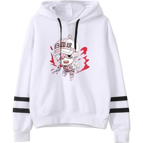 2021 New Cells at Work! Hoodies Japan Anime Funny Cute Hoody Harajuku Autumn Winter parallel bars Sweatshirt Pullover Clothes