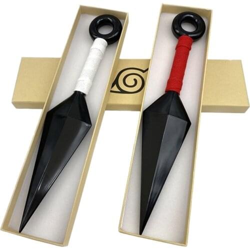 26CM Anime Naruto Figures Kunai Kakashi Weapon Uzumaki Throwing Prop Cartoon Cosplay Collection Plastic Figure Model Toys Gifts