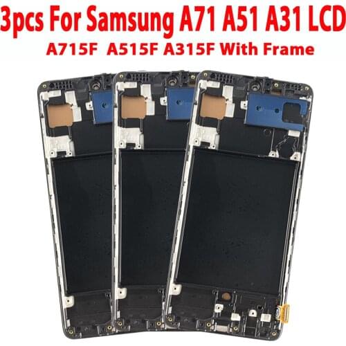 3 Piece/lot For Samsung Galaxy A31 LCD A51 A515F Display Touch Screen Digitizer Assembly Replacement For Samsung A71 A715 LCD