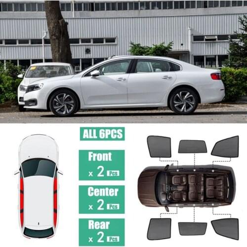 Side Windows Magnetic Sun Shade UV Protection Ray Blocking Mesh Visor Fit For Citroen C6 2017-2018