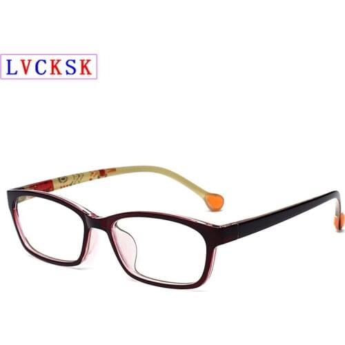 Kids tr90 Cartoon Transparent Glasses Frames Boy Girl Rectangle Myopia Optical Prescription Eyeglasses Frame Computer Eyewear N5