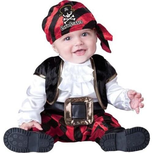 Kids Baby Girl Boys Anime Pirate Captain Vampire Children Clothing Halloween Purim Birthday Party Clothes Cosplay Costumes