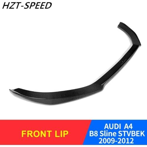 Carbon Fiber Front Bumper Diffuser Lip Spoiler for Audi A4 B8 Sline S4 Sedan 2009 - 2012