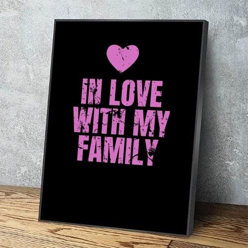 Home Decoration Hd Prints Painting Alphabet Art I Love My Family Pictures Wall Art Modular Canvas Modern Poster For Living Room