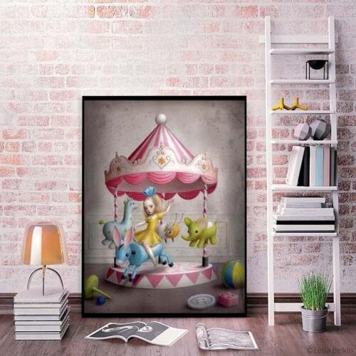 Home Decor Canvas Nicoletta Ceccoli Hd Print Posters Painting Mary Go Round Modern Wall Art Living Room Modular Picture Frame