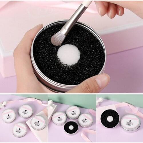 Color Removal Sponge Dry Makeup Brush Quick Cleaner Sponge without Water or Chemical Solutions Compact Size for Travel MA