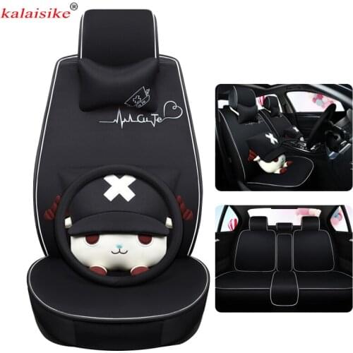 Kalaisike flax Universal Car Seat Cover for audi all models a4 a3 a8 b7 b8 b9 q7 q5 a6 c7 a5 q3 car styling car accessories