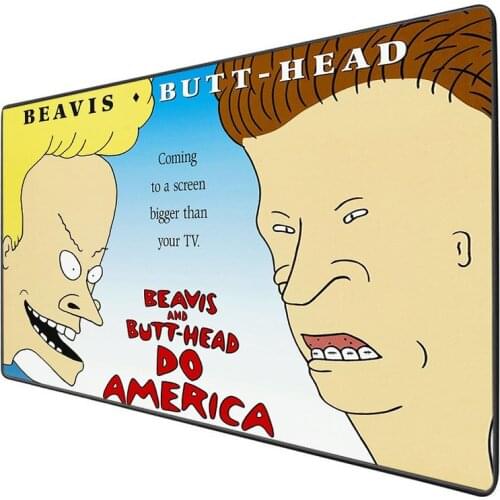 XGZ Beavis and Butt-head CartoonCartoon Mouse Pad Large Size L XL 2XL Desk Mat Computer Keyboard Pad Lock Edge Rubber Anti-skid