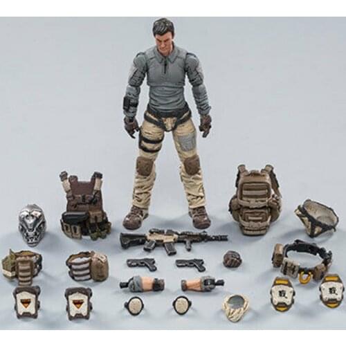JOYTOY 82011071 1/18 scale military action figure desert skeleton field three-person collectible toy model