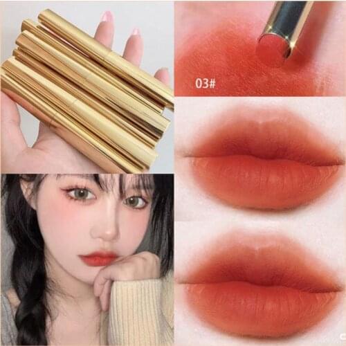 Matte Lipstick Waterproof Velvet Silky Lip Stick Nude Lips Makeup Long Lasting Nonstick Cup Liquid Lip Gloss Comstic TSLM2