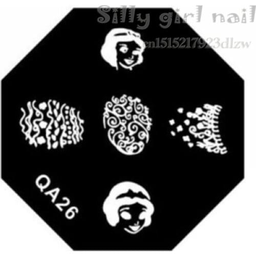 The new transmission nail applique nail art stamping foil sticker template QA 26