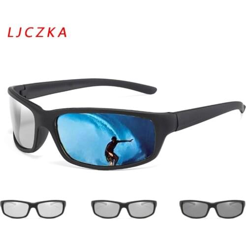 Vintage Photochromic Sunglasses Men Polarized Sun Glasses Driving Goggles Chameleon Square Day Night Driving Glasses Gafas UV