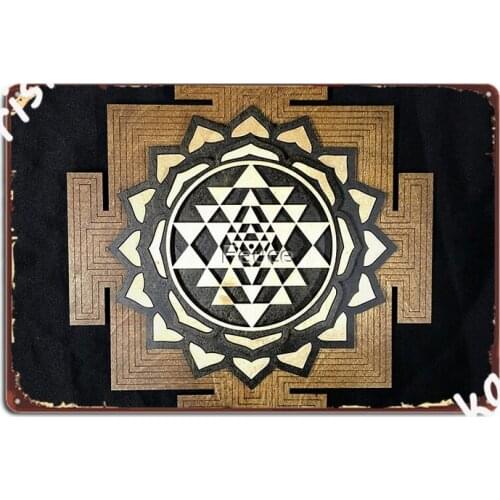 Shri Yantra Poster Metal Plaque Cinema Garage Club Bar Funny Plaques Tin Sign Posters