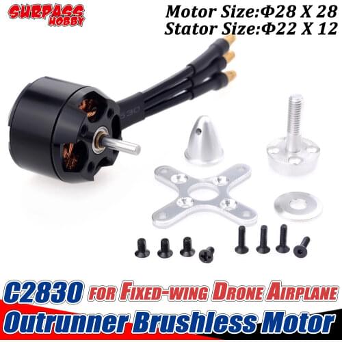 Surpass Hobby 2pcs C2830 Brushless Motor 750KV 850KV 1000KV 1300kv Outrunner 30A ESC for RC Model Helicopter Fixed Wing Drone