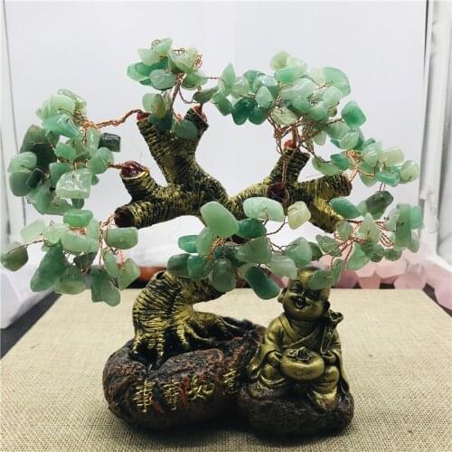 Lucky tree!!!Natural East Forest jade crystal gem tree Aura