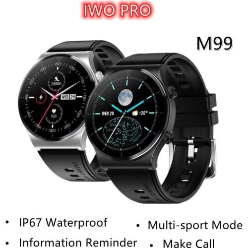IWO PRO 2021 M99 Smart Watch Bluetooth Call 24h Heart Rate Monitor Sport Modes Business Men SmartWatch PK Apple HUAWEI Watch