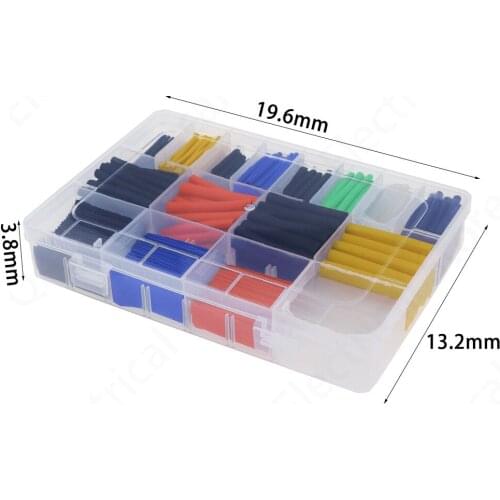 580pcs Wrap Wire Cable Insulated Polyolefin Heat Shrink Tube Ratio Tubing Insulation Shrinkable Tubes