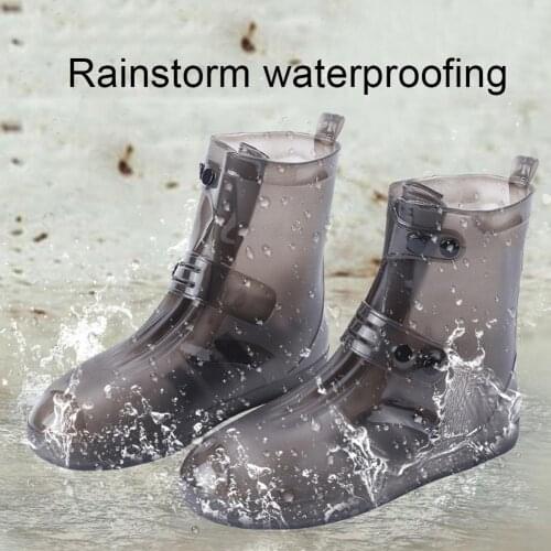 Thicken Waterproof Shoes Cover Unisex High-Top Overshoes Rain Boot Cover Dust Proof Boot Covers Outdoor Anti Slip Shoes Cover