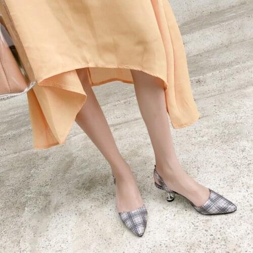 Big Size Ladies high heels women shoes woman pumps Pointed Shallow mouth Fine-heeled high-heeled single shoes