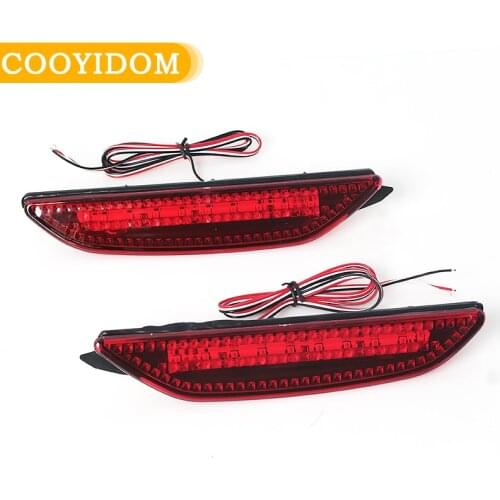 1 Pair Car Left Right Rear LED Bumper Reflector Brake Tail Light Fog Lamp For Kia Rio K2 Sedan 2011 2012 2013 2014 Car-styling